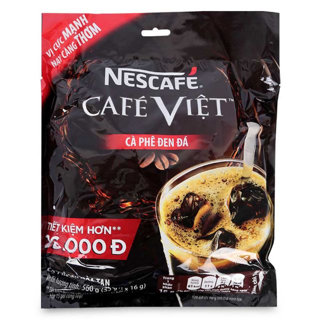 Cà phê hòa tan Nescafe Việt bịch đen 35 gói