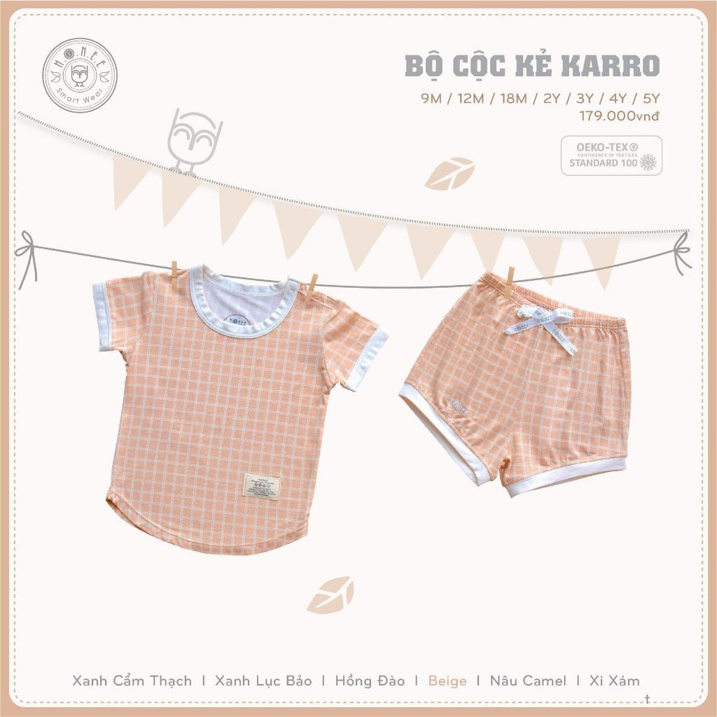 Bộ cộc tay bamboo sợi tre cho bé 7kg đến 18kg
