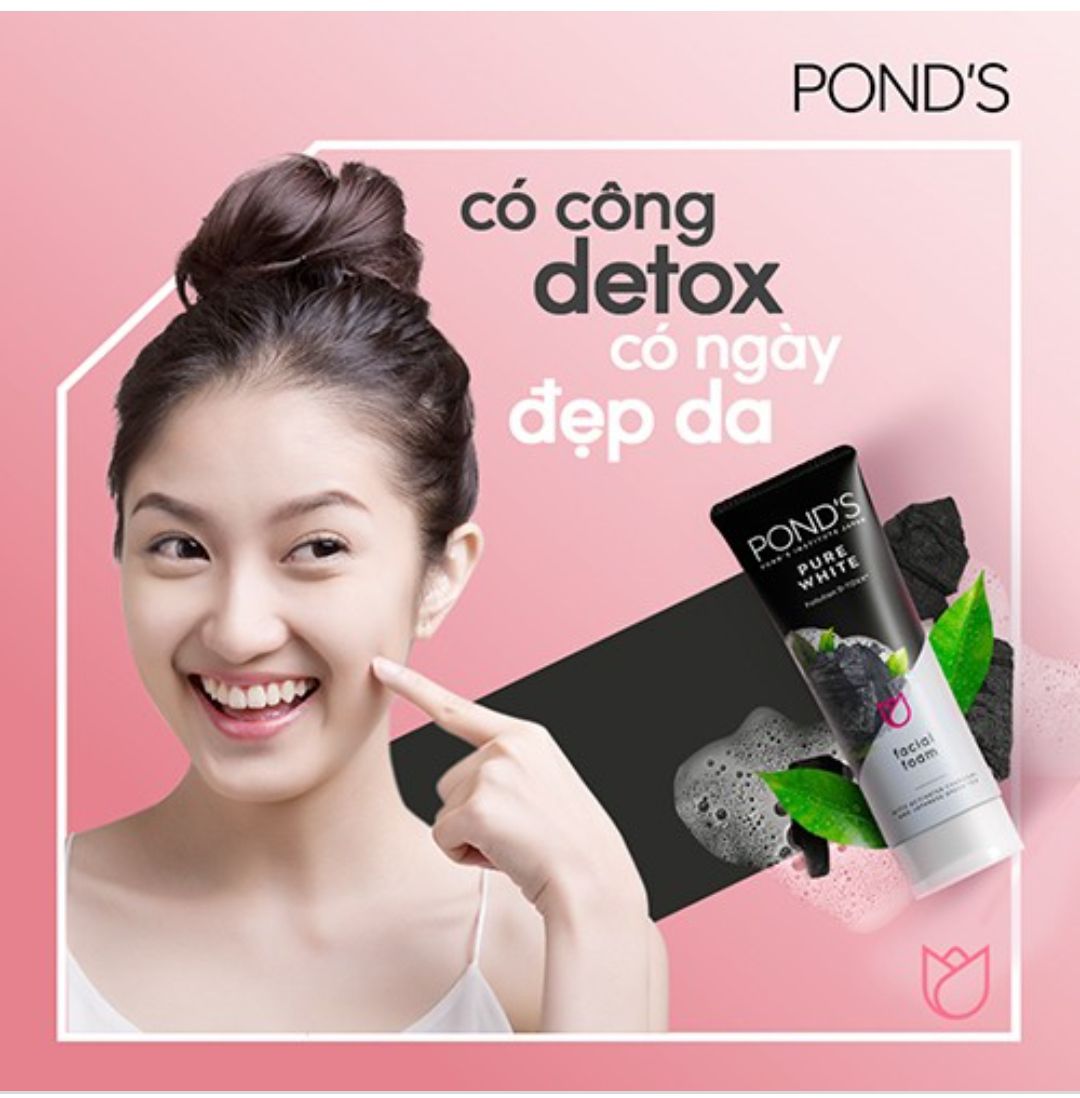 [HCM]Sữa rửa mặt PONDS PURE WHITE ngọc trai đen 100g