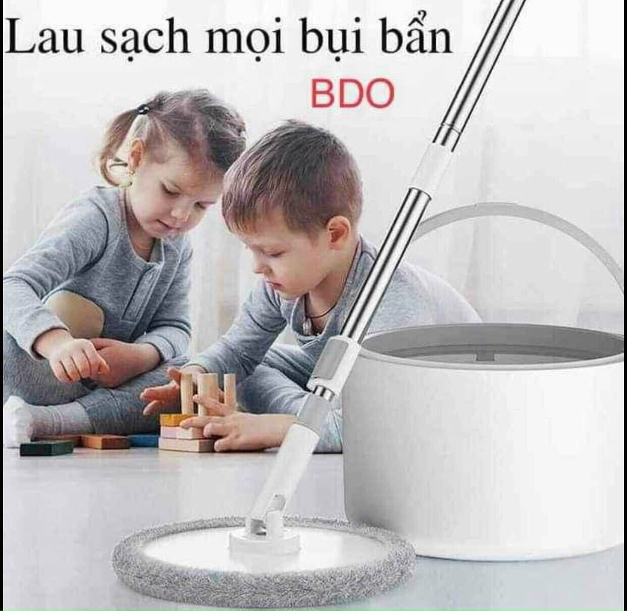 Bộ lau nhà thông minh tự vắt K8, Thùng vắt xoay tròn nhựa PP, Cán inox dài 134cm - Chổi Lau Nhà Hiện Đại - Cây Lau Nhà Mẫu Mới