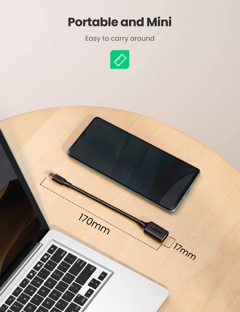 Cáp OTG USB Type C to USB 3.0 Ugreen 30701 chính hãng