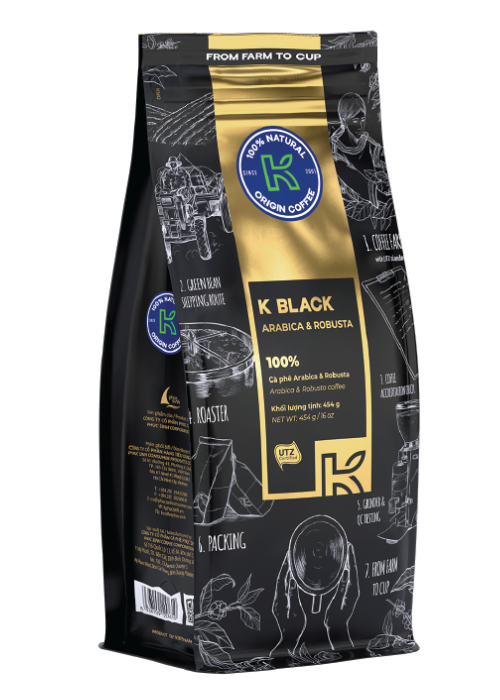 [HCM]CÀ PHÊ RANG XAY K BLACK 454G