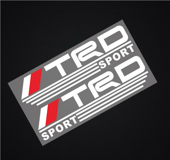 Bộ 2 tem dán gương chiếu hậu ô tô TRD