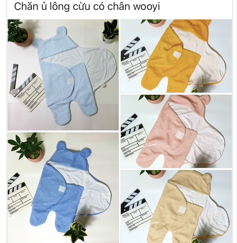 Ủ gấu long có chân,chăn quấn ủ kén cho bé sơ sinh