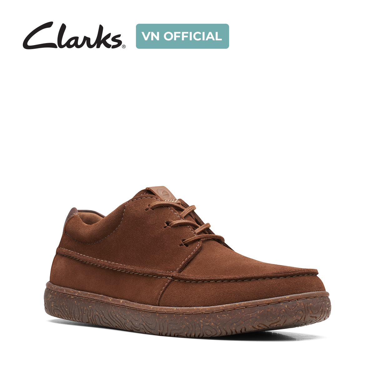 Giày Buộc Dây Da Lộn Nam Clarks - Hodson Moc