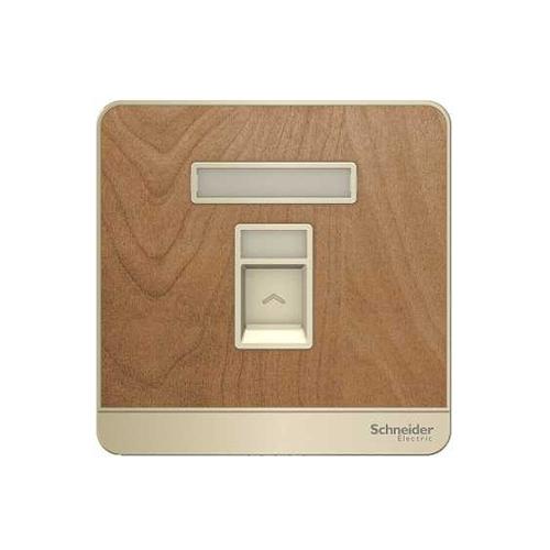 Bộ ổ cắm mạng cat5e đơn 3 Màu, dòng AvatarOn mặt vuông loại Đẳng Cấp, Sang Trọng - Schneider Electric - E8331RJS5_WD_G19; E8331RJS5_WE_G19; E8331RJS5_WG_G19