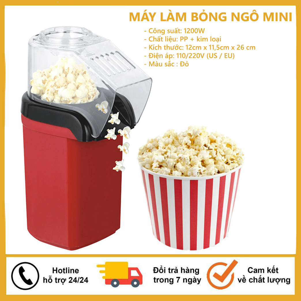 MÁY LÀM BỎNG NGÔ MINI TẠI NHÀ SIÊU RẺ CỰC TIỆN DỤNG - Máy nổ bỏng ngô tại nhà - máy làm bắp rang bơ mini