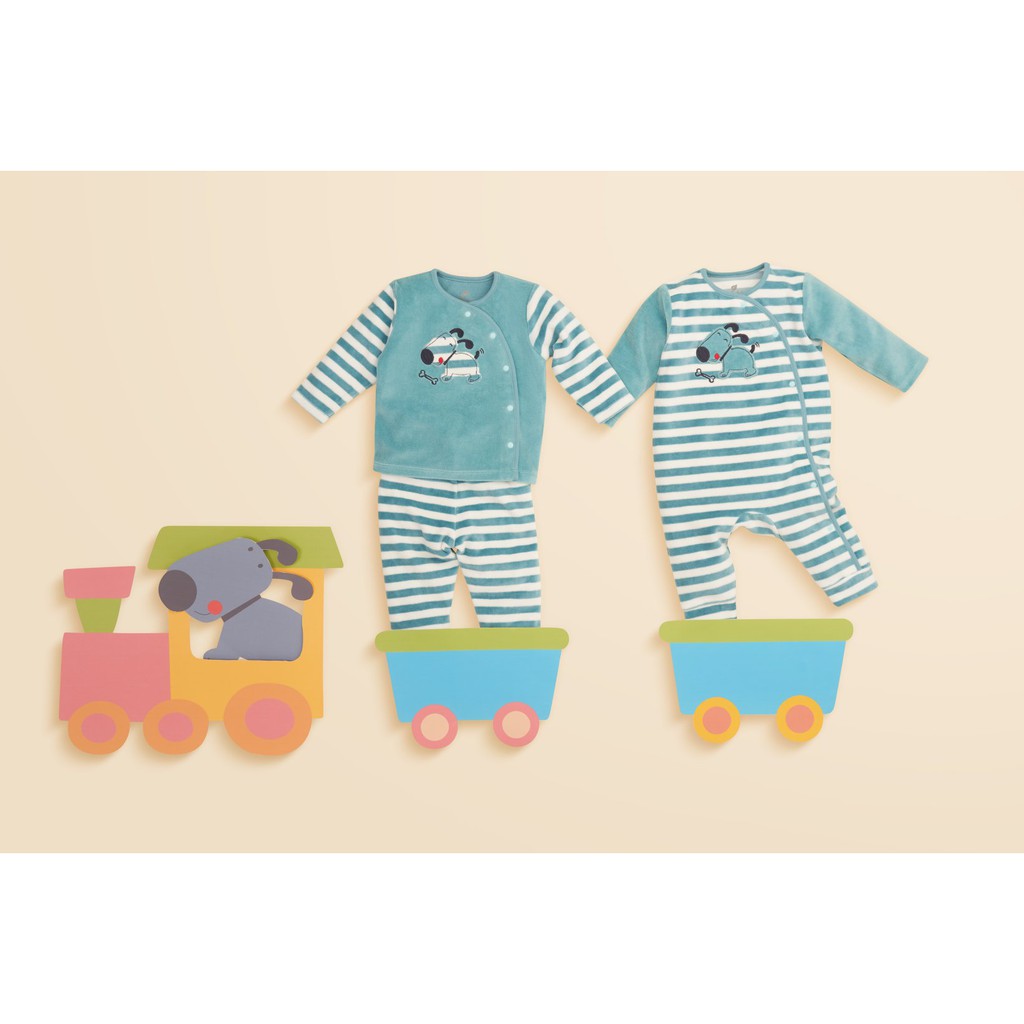 Bộ dài tay cài lệch băng lông Lullaby