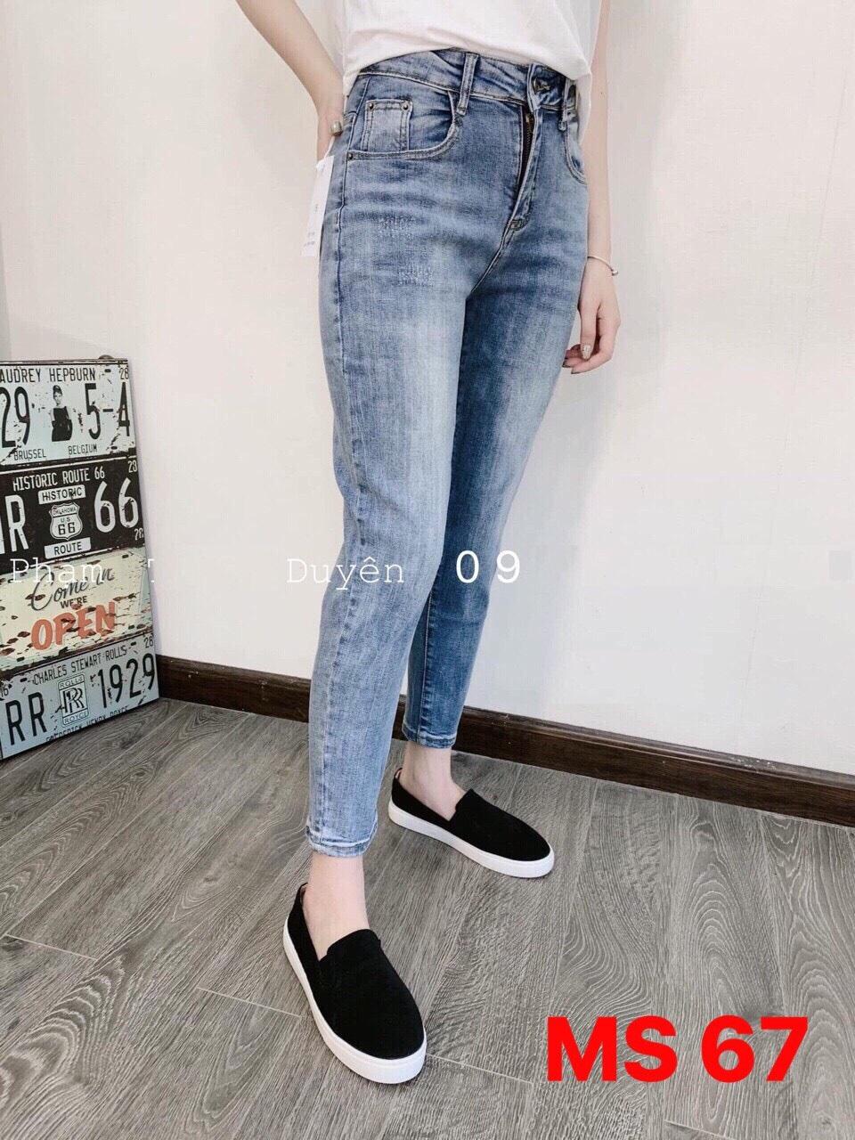 quần jean nữ KIỂU baggy XANH NHẠT LOANG KHÓI VÂN BA0033
