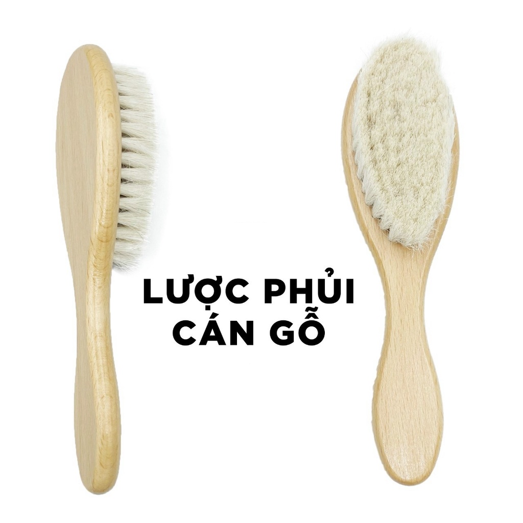 Lược phủi tóc cán gỗ cao cấp