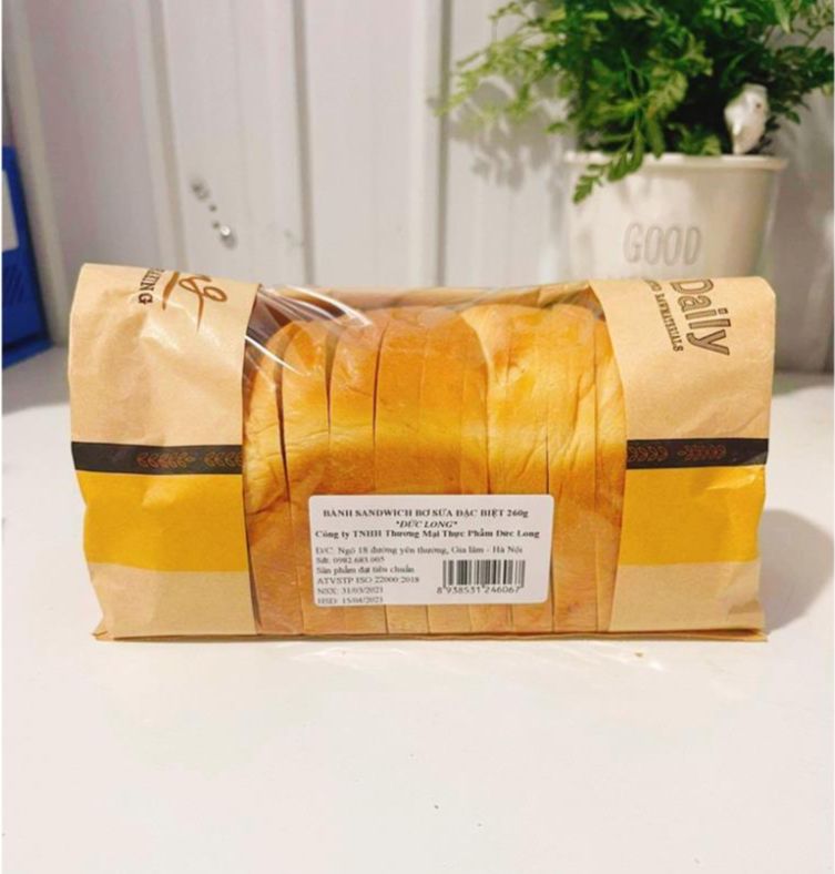 [THƯƠNG HIỆU] Bánh Mì Bơ Sữa Đặc Biệt Đức Long 260gram (Bánh Mới Mỗi Ngày)
