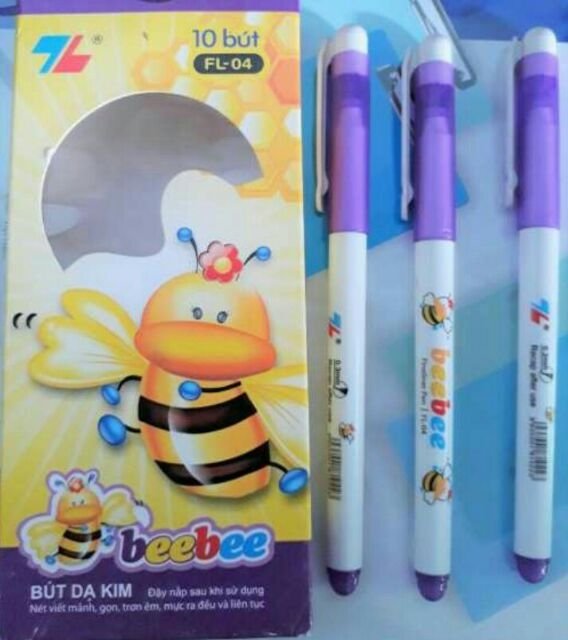 Combo 2 cây Bút lông kim FL-04 Tím Bee Bee