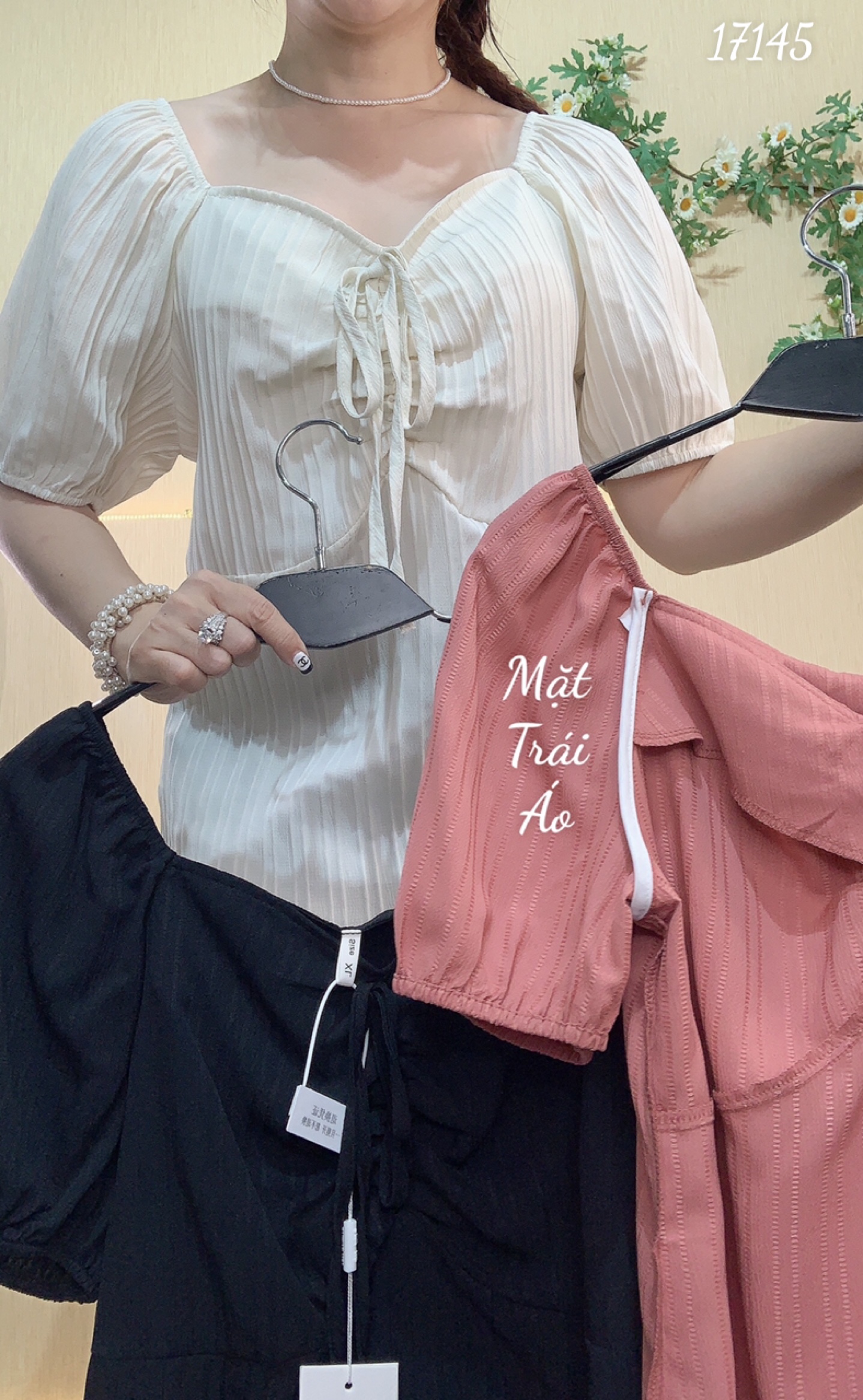 SALE Áo kiểu BIGSIZE nhúng nơ 17145