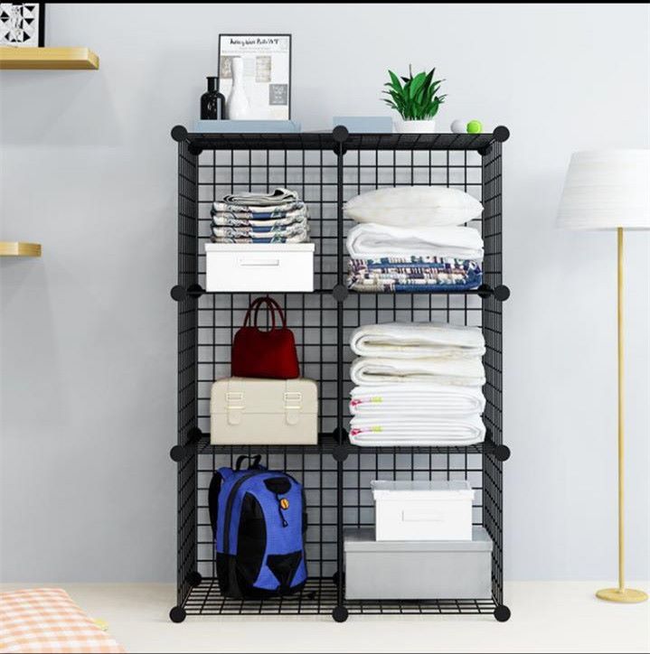 Kệ tủ lưới sắt lắp ghép đa năng 6 ngăn