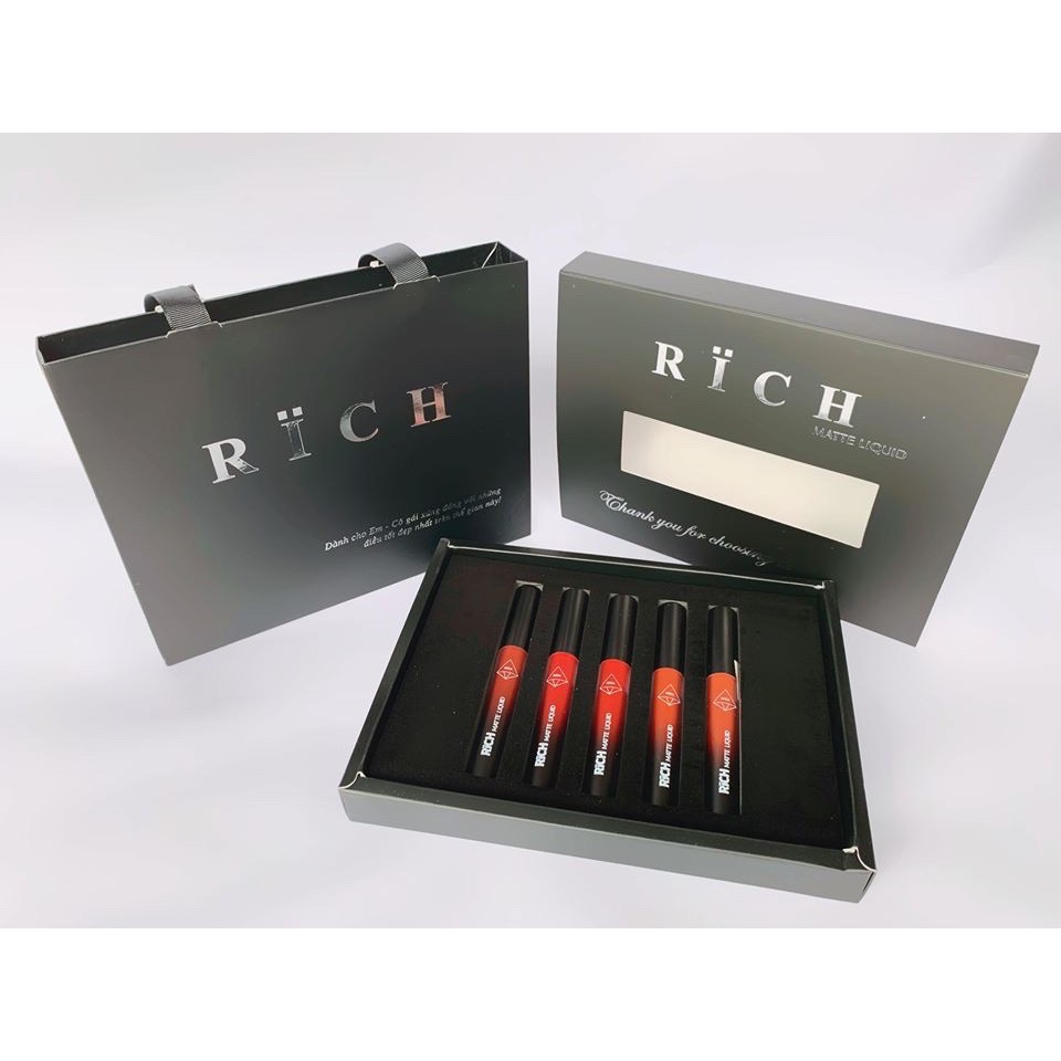 SET SON KEM 5 THỎI RICH MATTELIQUID SỊN SÒ