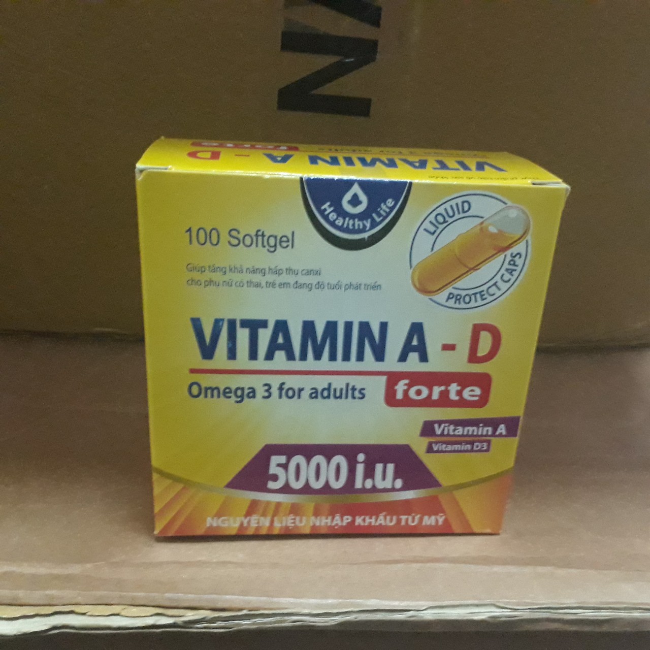 Viên Uống Bổ Sung Vitamin A D Omega 3 tăng cường sức khỏe nâng cao đề kháng tốt cho mắt da - Hộp 100 viên