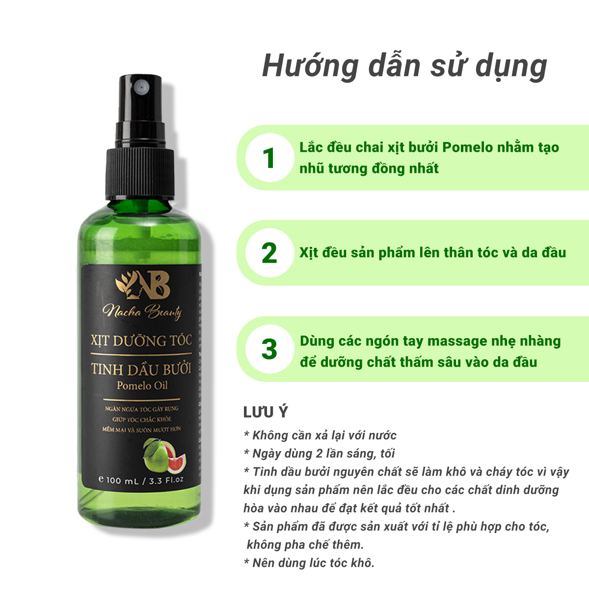 Tinh dầu bưởi POMELO Kích Thích Mọc Tóc Dành Cho Nam