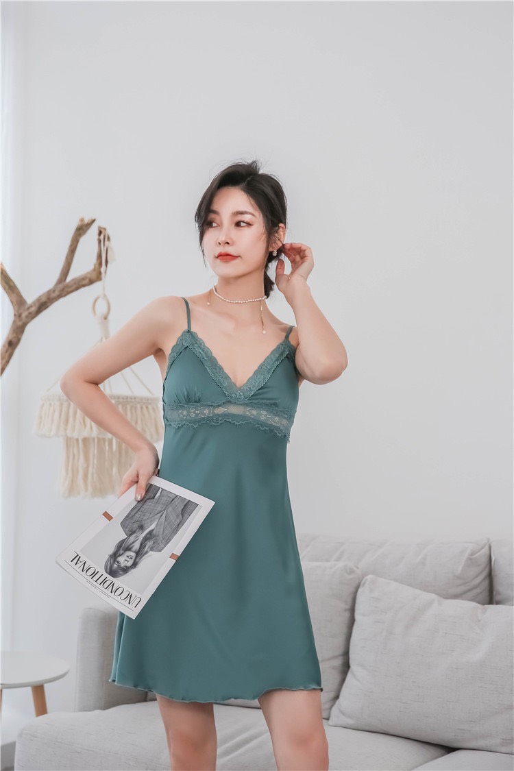 [HCM]SX658 váy ngủ lụa satin -Đầm ngủ cao cấp - MT
