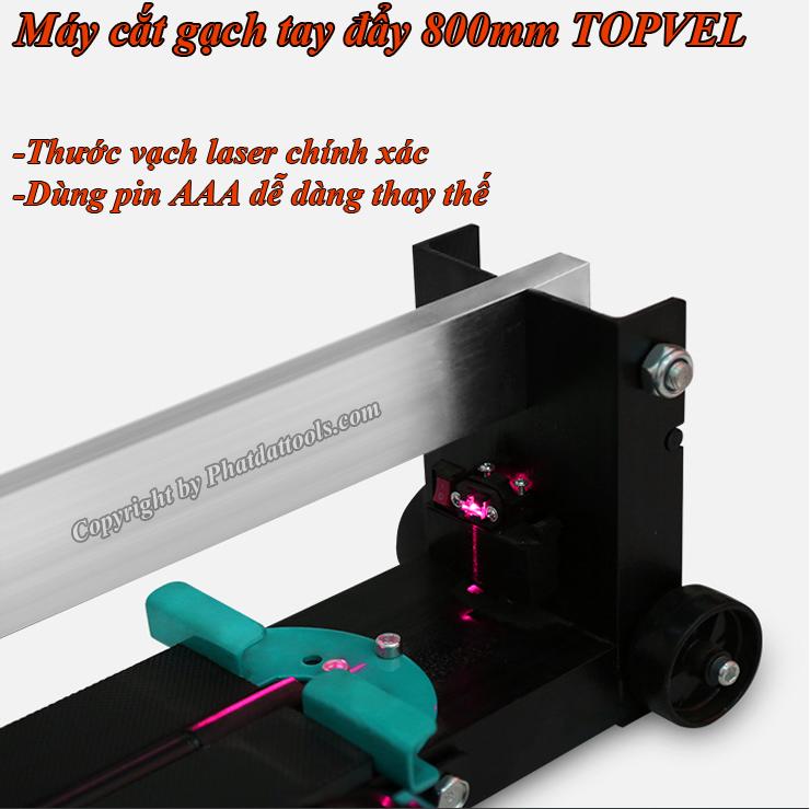 Máy cắt gạch tay đẩy TOPVEL 800 Xanh
