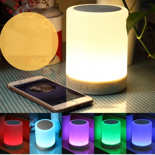 Loa Bluetooth Y2 Kiêm Đèn Ngủ Cảm Ứng Đồi Màu