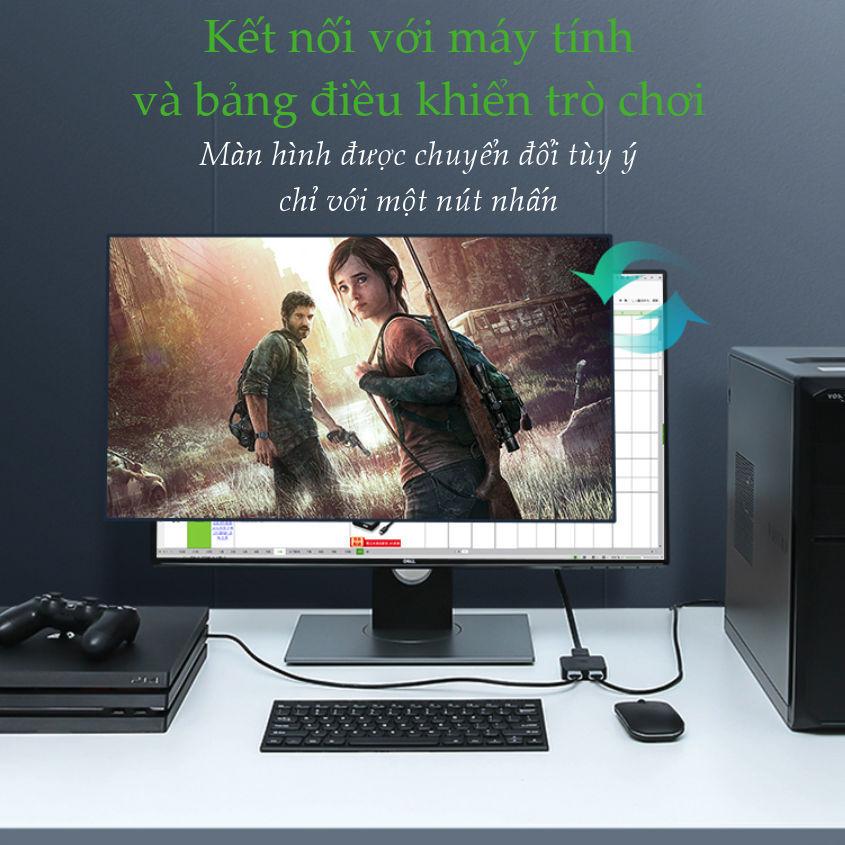 Bộ Switch HDMI 2 ra 1 (tương thích ngược 1 ra 2) chuẩn 1.4 UGREEN CM217 50966