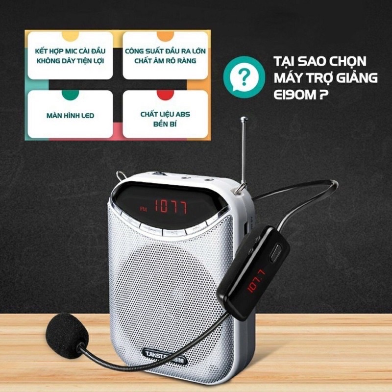 Micro trợ giảng kèm loa Takstar E190M không dây và có dây