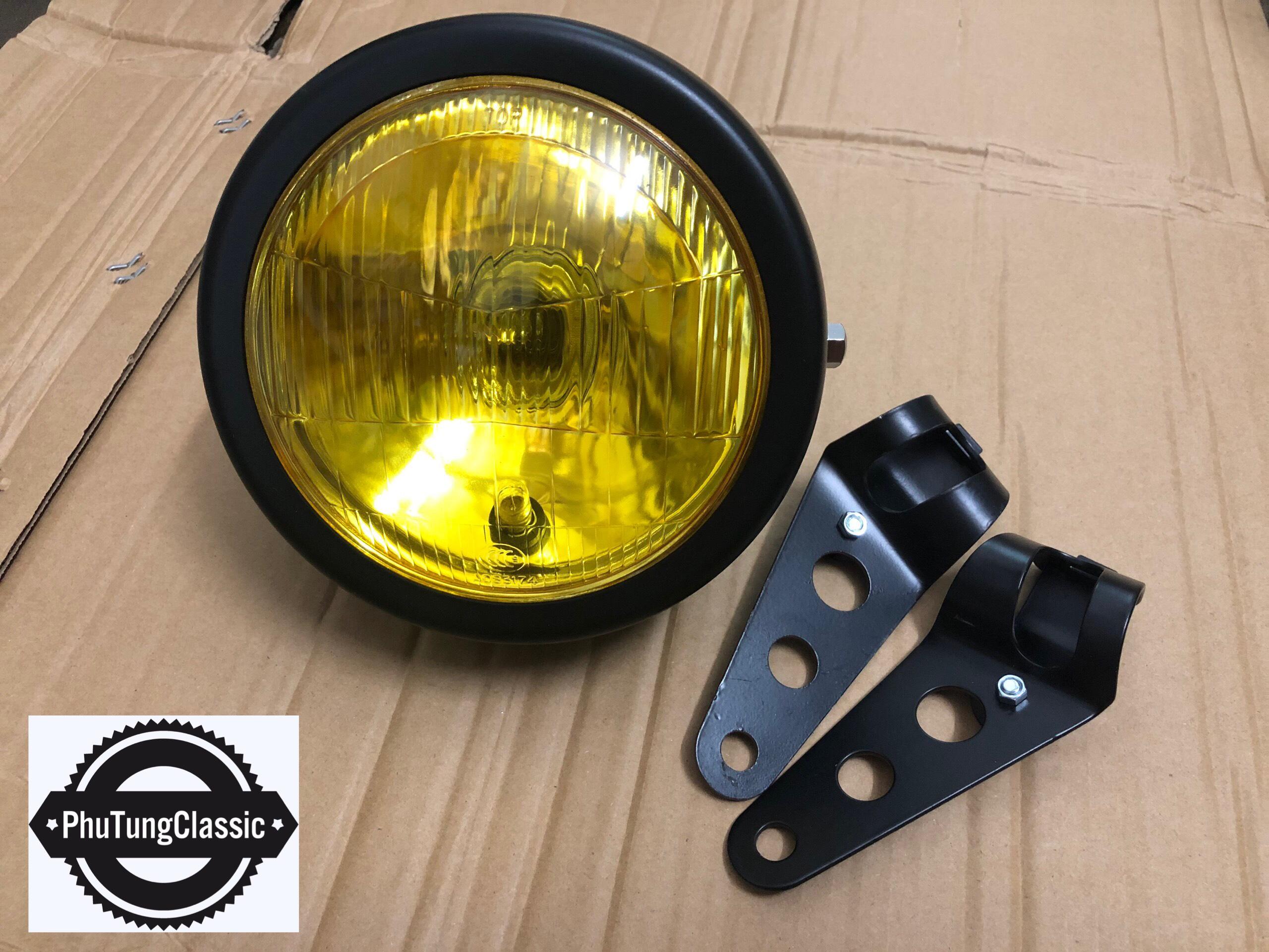 COMBO Đèn pha Su GN + tai bắt pha , độ classic, cafe racer....