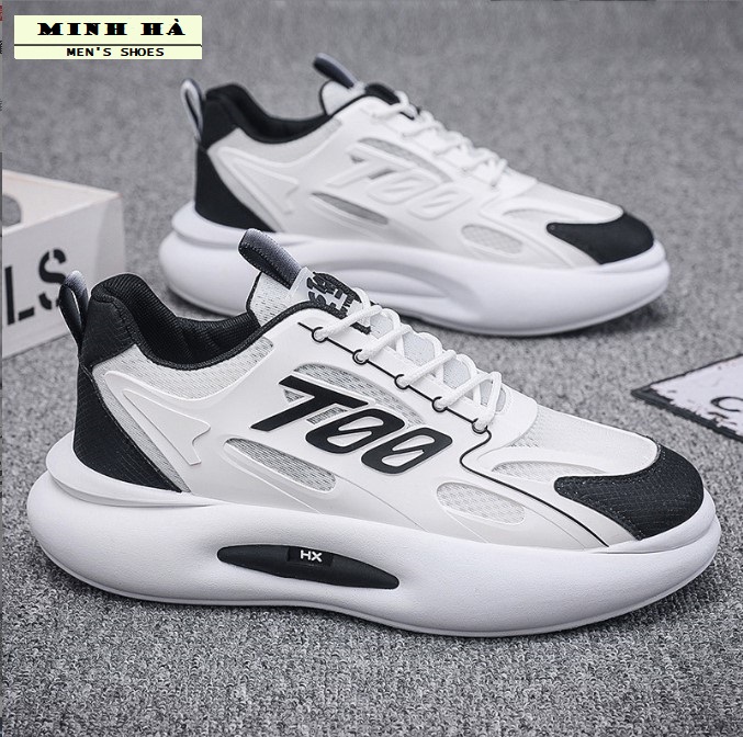 Giày thể thao nam tăng chiều cao 5cm cực kì ngầu - Minh Hà - 346, giày nam sneaker phong cách đường phố, đế tổng hợp siêu êm