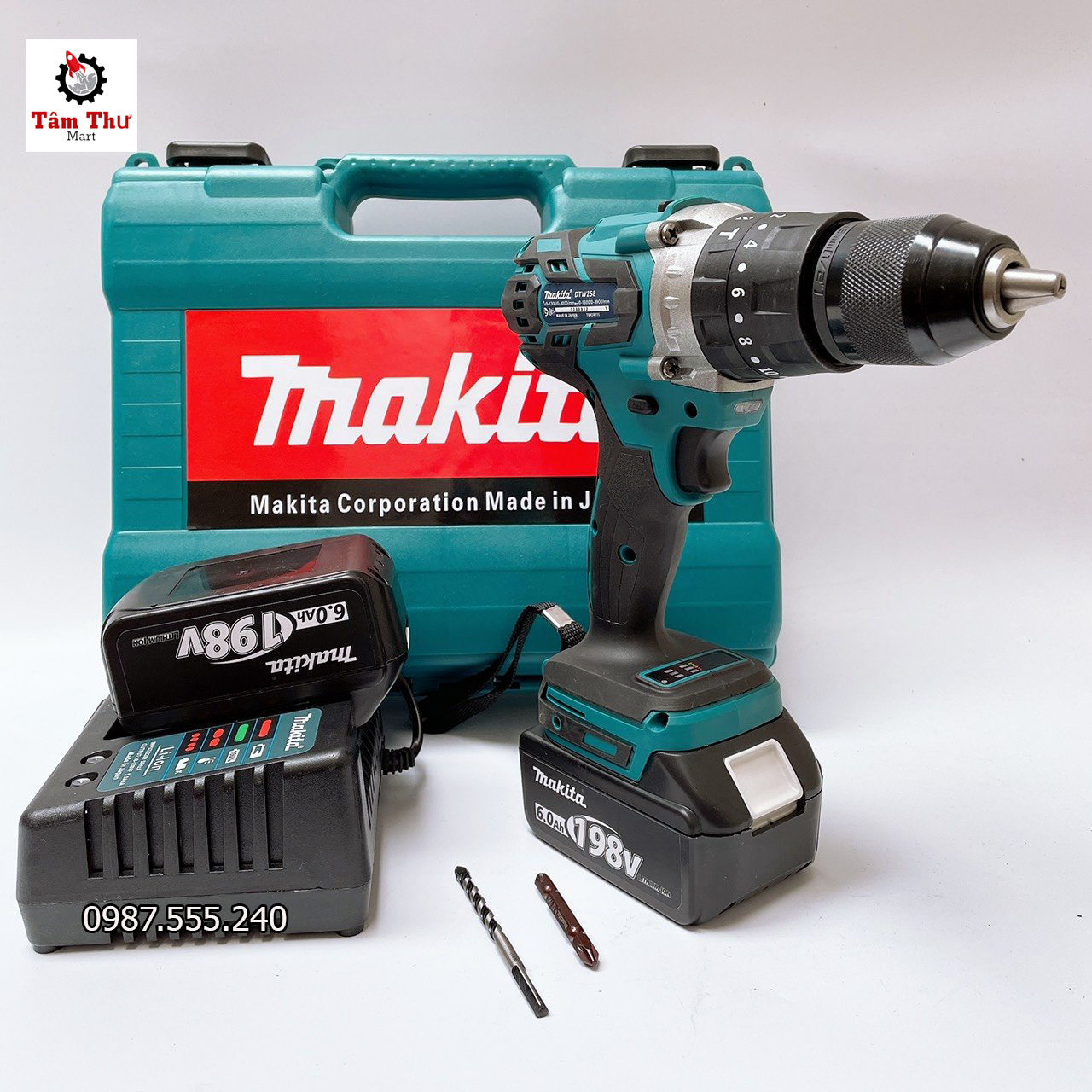 Máy khoan dùng pin 198v Makta 3 Chức năng Không Chổi Than