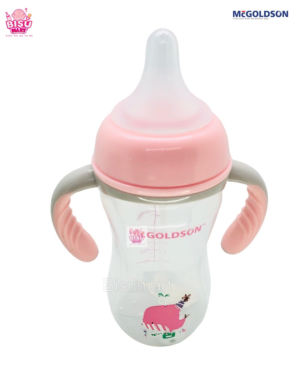 Bình Sữa PP Cổ Rộng cho bé McGoldson 300ml MẪU MỚI