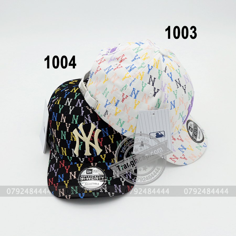 Nón kết MLB Monogram NY sắc màu