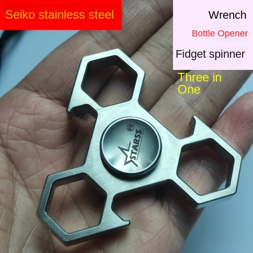 Seiko Con quay đầu ngón tay bằng thép không gỉ Con Quay Tay Con quay đồ chơi cơ khí chính xác giảm áp lực cho người lớn