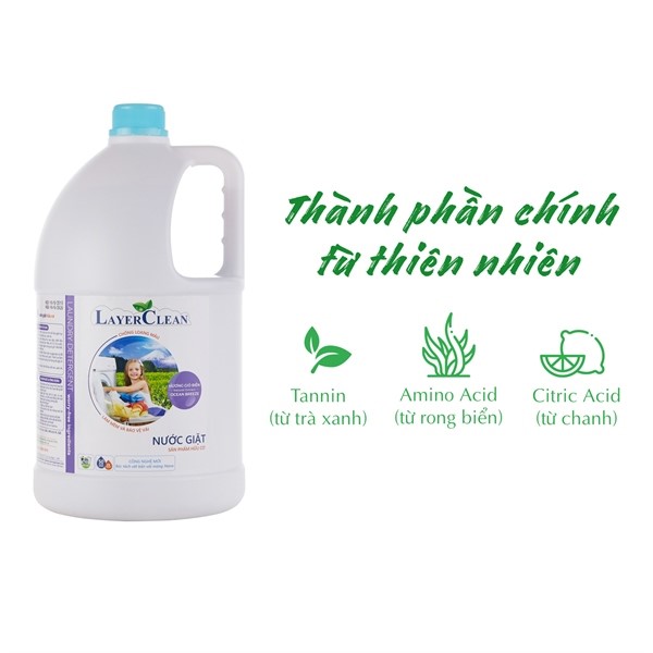 Nước giặt hữu cơ Layer Clean – Hương Gió Biển 5L