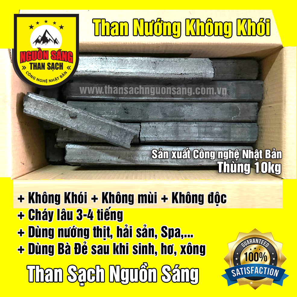 (5kg) Than mùn cưa vuông A - Than Không khói