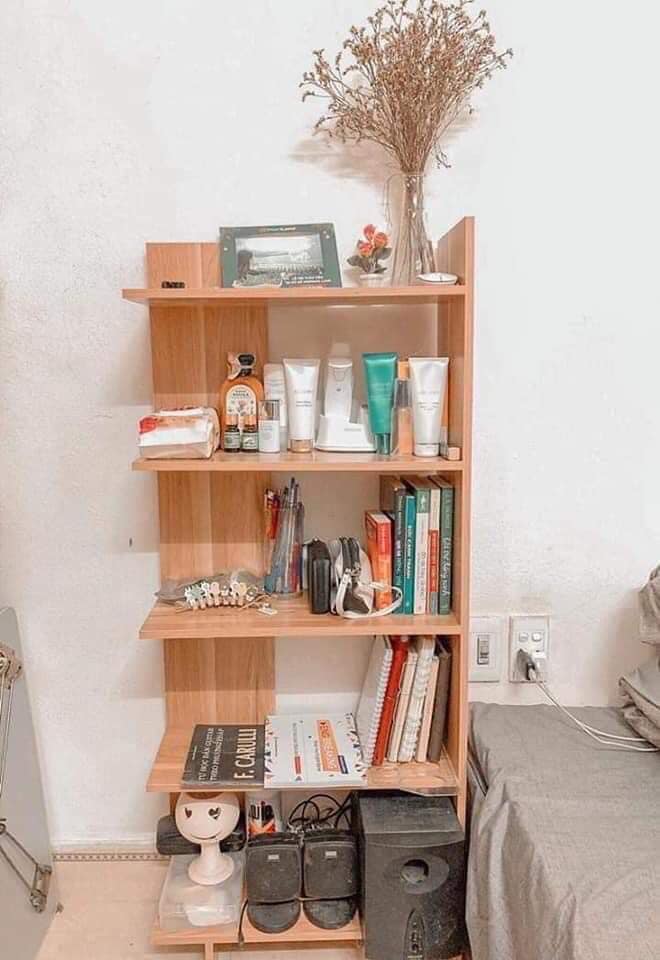 [xả kho] KỆ GÓC TƯỜNG, KỆ GỖ 5 TẦNG - Kệ Sách Gỗ - Kệ Đựng Đồ - Kệ Góc Gỗ - Kệ Góc Tường Bằng Gỗ 5 Tầng