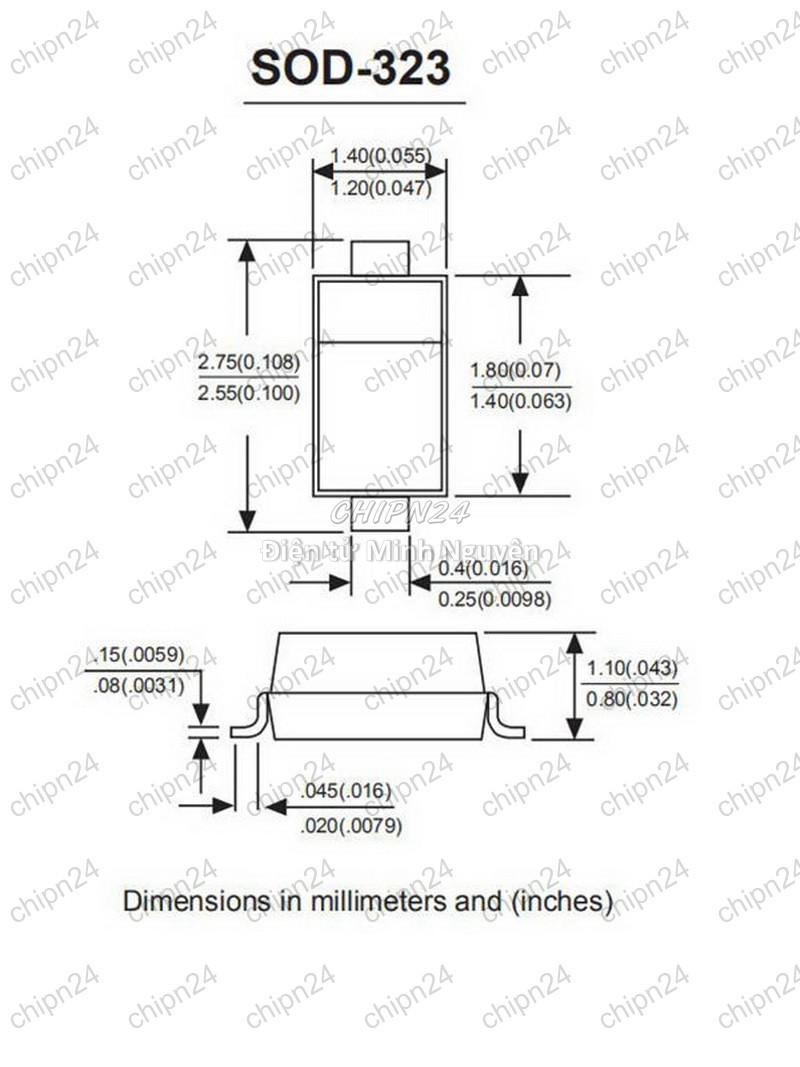 [25 con] (G4.1) Diode Dán 1N4148 [T4] [SOD-323] (SMD) (4148) [Diode xung] - HH003243