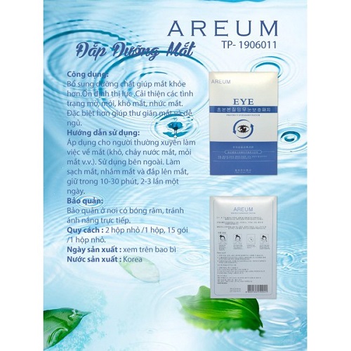 MẶT NẠ DƯỠNG MẮT AREUM HÀN QUỐC