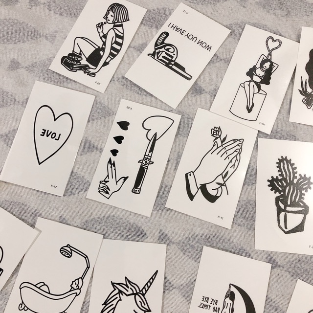 Set 30 tấm hình xăm dán mini