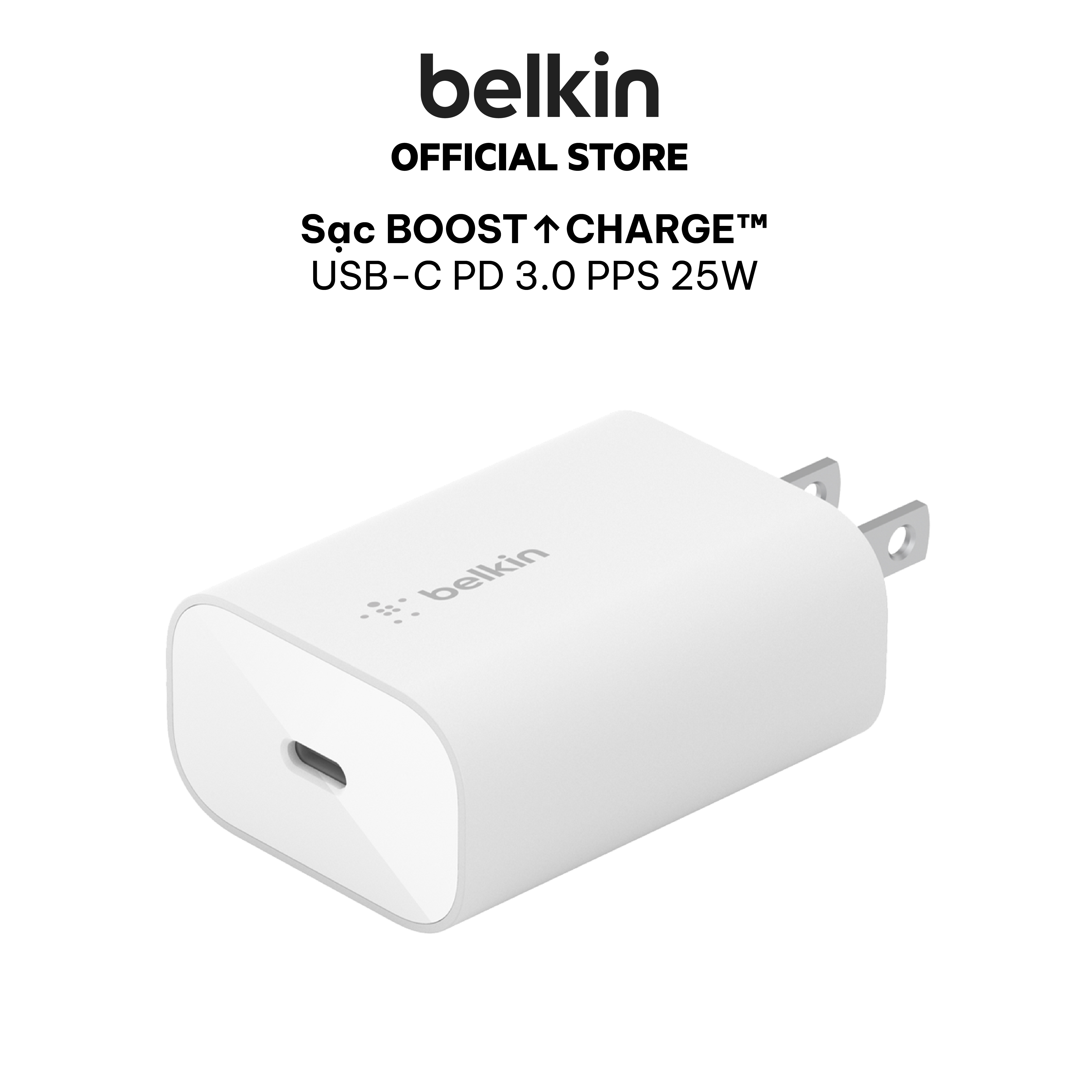 Adapter sạc nhanh 25W USB-C PD PPS Belkin - WCA004dqWH