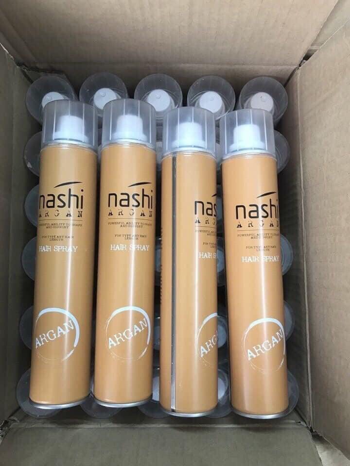 Gôm xịt tóc vào nếp tạo kiểu tóc Nashi cao cấp Ý 320ml ( tặng lược )