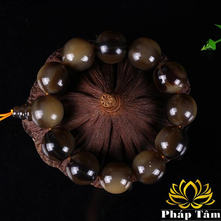 Vòng Tay Sừng Bò Đen Châu Phi Cao Cấp 20mm