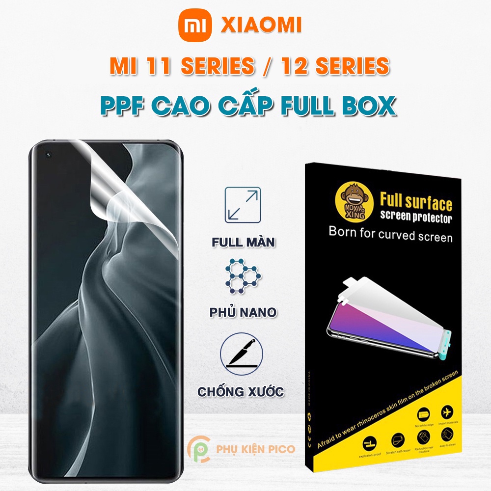Dán màn hình Xiaomi Mi 11 Pro / Xiaomi 12 Pro / Mi 12S Ultra / Xiaomi 13 Pro chính hãng Moxiao Xing PPF cao cấp full màn hình dẻo trong suốt - Dán dẻo Xiaomi Mi 11 Pro
