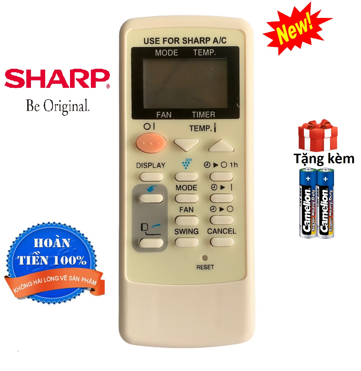 Điều khiển điều hoà Sharp 1 chiều,remote máy lạnh sharp - Hàng loại 1 [ tặng kèm pin ]