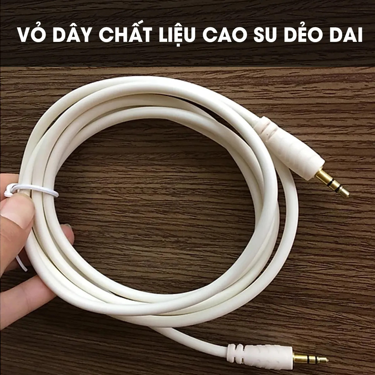 Dây loa 2 đầu jack 3.5 mm dùng để nối dài các loại thiết bị có cổng tròn nhỏ jack 3.5 mm như loa và tai nghe dây rời - P