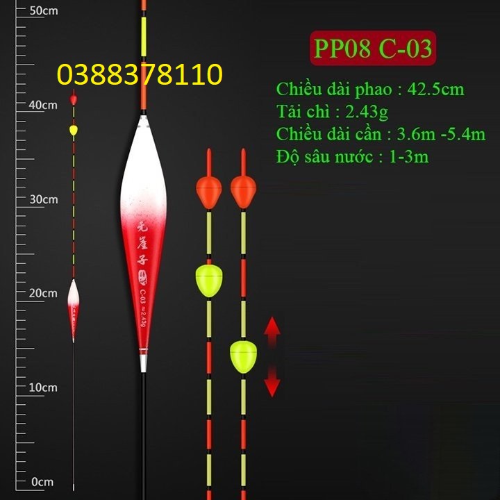Phao Câu Đài Nano Chống Sóng PP08 - C