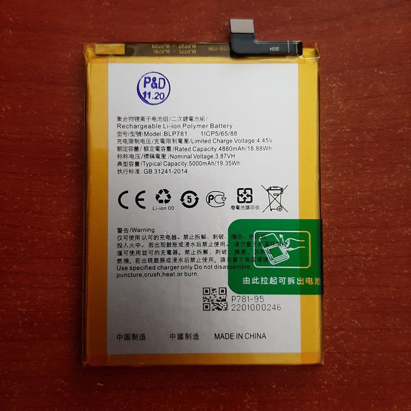 Pin dành cho oppo a52 / a72 / a92 / blp 781