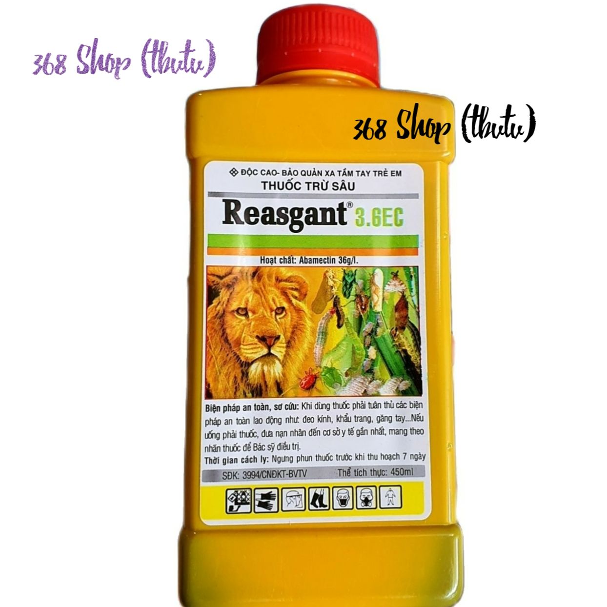 💎 Thuốc trừ sâu Reasgant 3.6SC (Chai 450ml)💖 Trừ sâu đục thân, các loại sâu da láng, sâu vẽ bùa, sâu xanh, trừ ốc cũng rất hiệu quả..