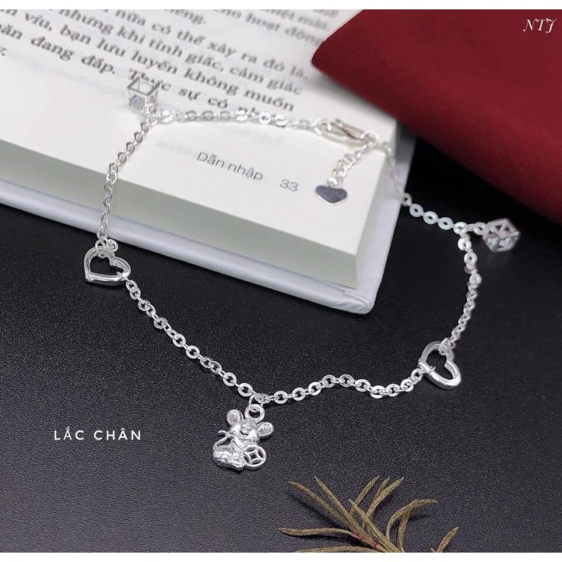 LẮC CHÂN TREO HÌNH CHUỘT NGỘ NGHĨNH - Chuyên sỉ trang sức bạc, cam kết giá tốt kèm bảo hành
