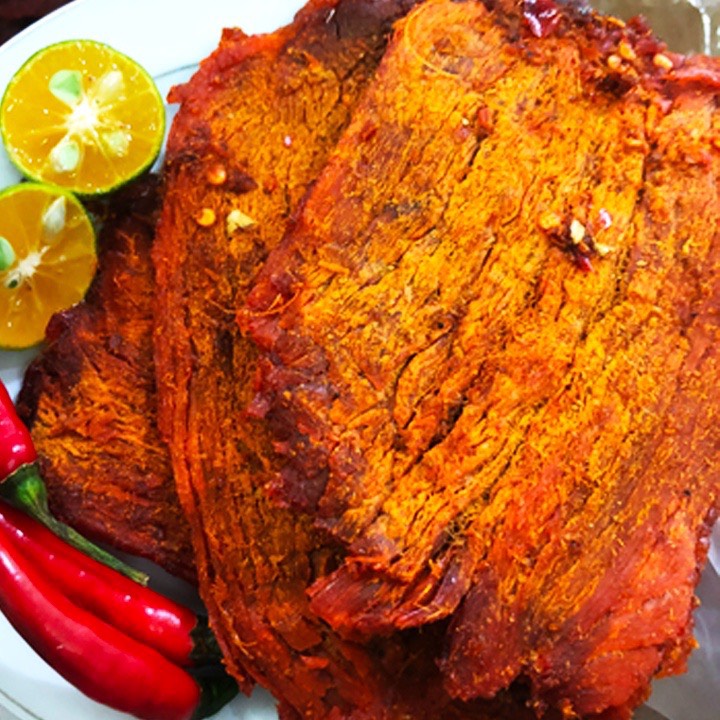 Khô Bò Miếng Mềm Lon pet 300gram Đậm Vị Bò