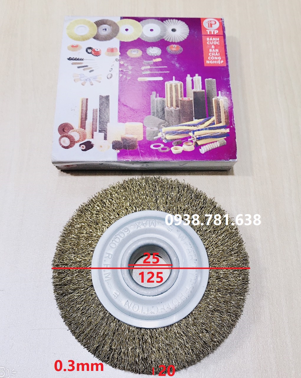 Bánh cước thép 125x20x25.4(0.3-0.5-0.8)